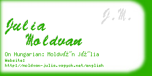 julia moldvan business card